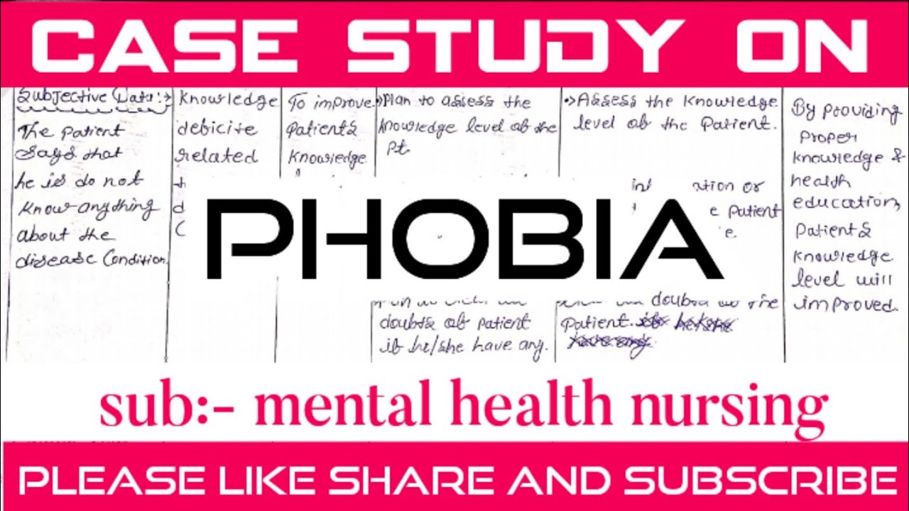 case study on phobia