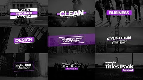 Stylish Titles Pack V4 After Effects Templates