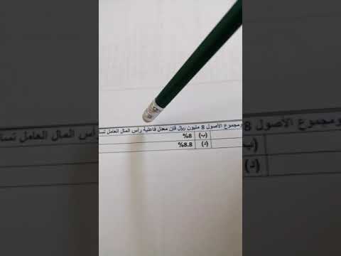ايجاد راس المال العامل معدل فاعليه راس المال العامل