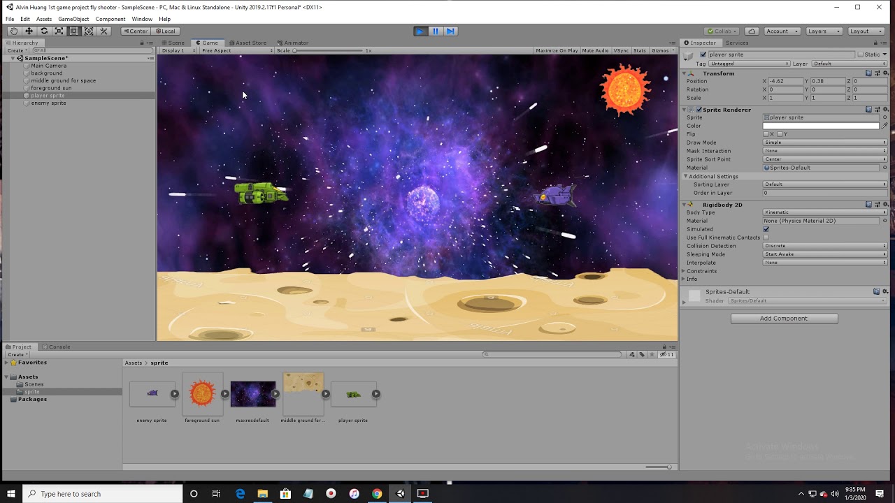 Unity tutorial Part 4 game physics and collision - YouTube