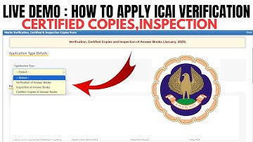 live Demo :- How to Apply ICAI Verification,Certified Copies,Inspection
