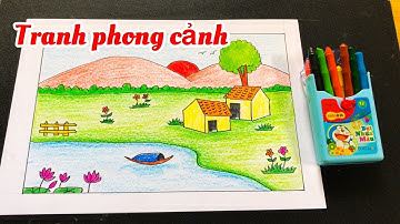 Cách vẽ tranh phong cảnh rất ĐƠN GIẢN  | how to draw landscapes very easy