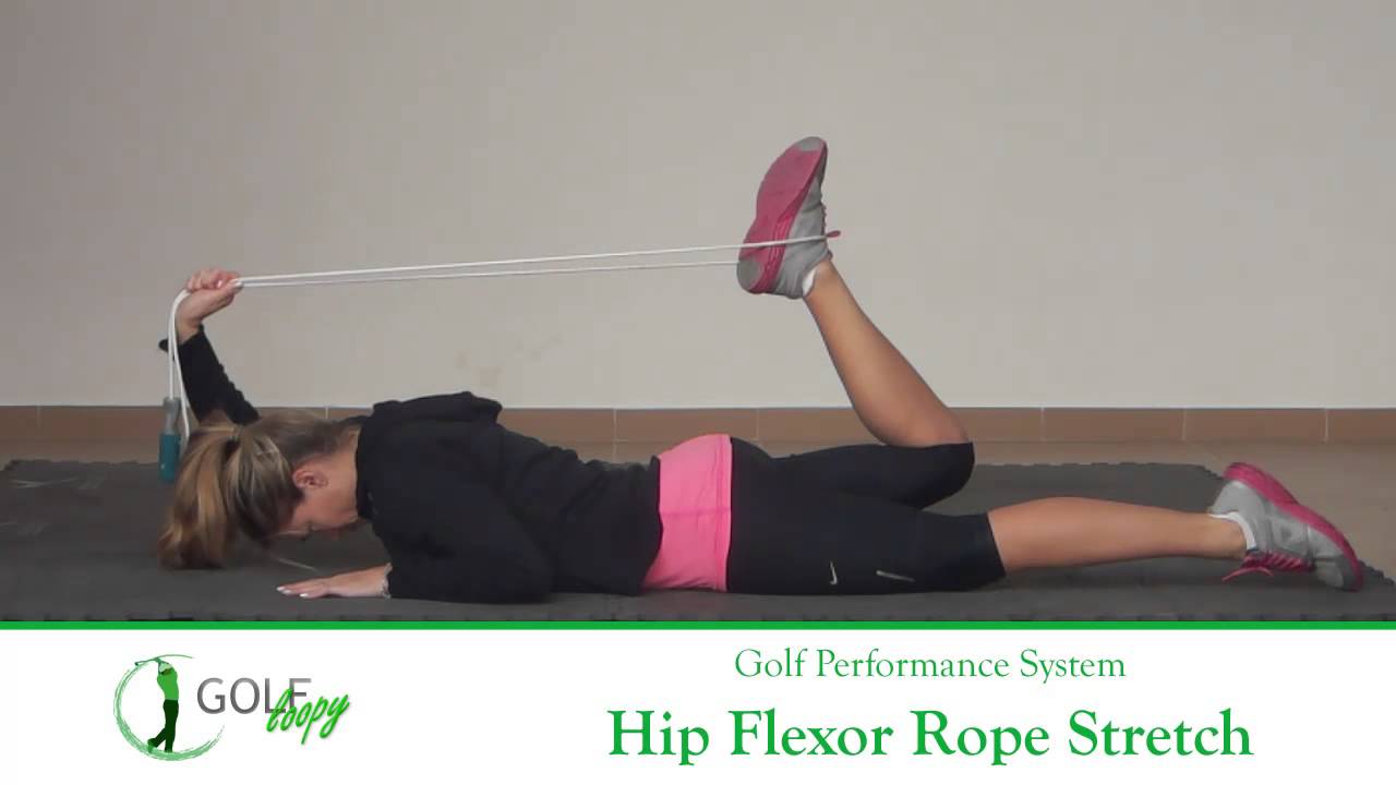 Reaching Rope Stretch Hip Flexor Rope Stretch - YouTube