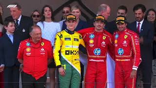 F1 Monaco GP 2024 - Podium Anthems and Champagne Celebration