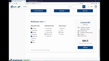 VantageCrypto Modular API Subscriptions