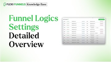 Funnel Logics Settings Detailed Overview | FlexiFunnels