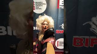 BIFFF Festival Brussels dragqueen show backstage behind the scenes with Sugar Love