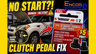 Kia Won’t Start? Clutch Pedal Stopper Fix (Cheap &amp; Easy!)#kia#nostart 