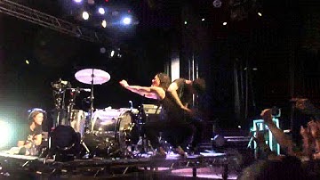 Kim Dancing on the Crowd and then Matt Playing Drums on Her Butt   :-o