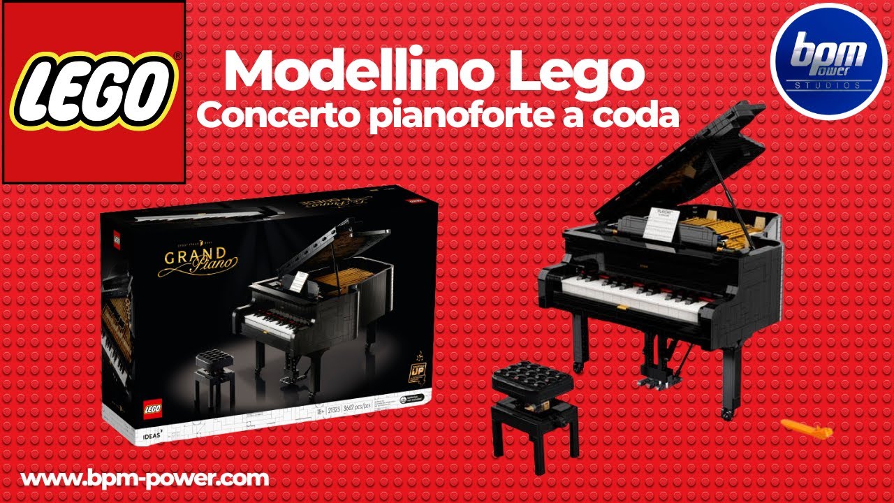 Lego ideas pianoforte a coda, modellino da costruire per adulti