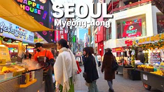 SEOUL KOREA | Myeongdong spring walk : The best market for Korean street food & Shopping