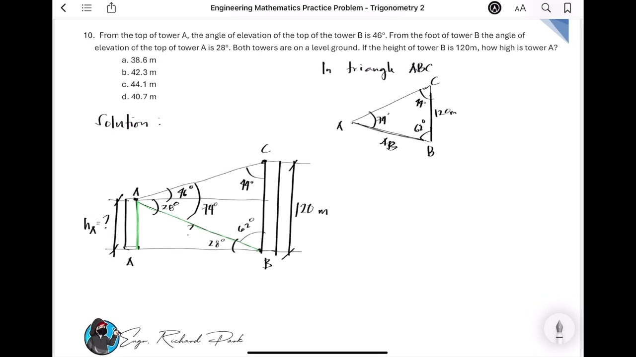 Engineering Mathematics Sample Problem - Trigonometry 10 (Tagalog)