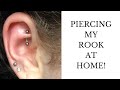 PIERCING MY ROOK AT HOME!! | Biddle