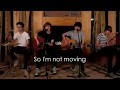 Before You Exit - The Man Who Can't Be Moved / For The First Time Mash Up Lyrics