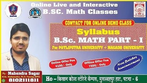 Syllabus of Patliputra University B.Sc Math(Hon