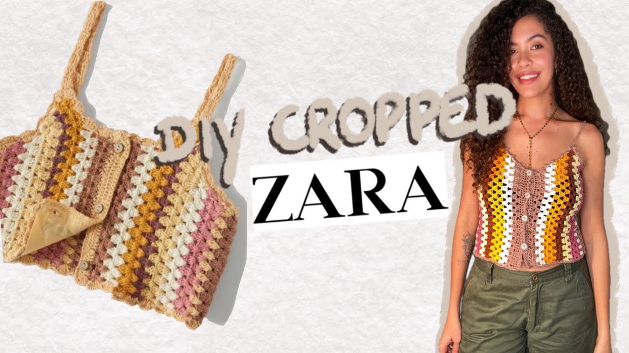 Cropped de crochê da Zara | SUPER ECONÔMICO, FÁCIL E RÁPIDO DE FAZER
