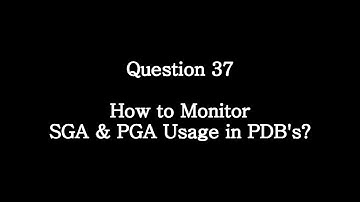 12c Multitenant - SGA & PGA Usage