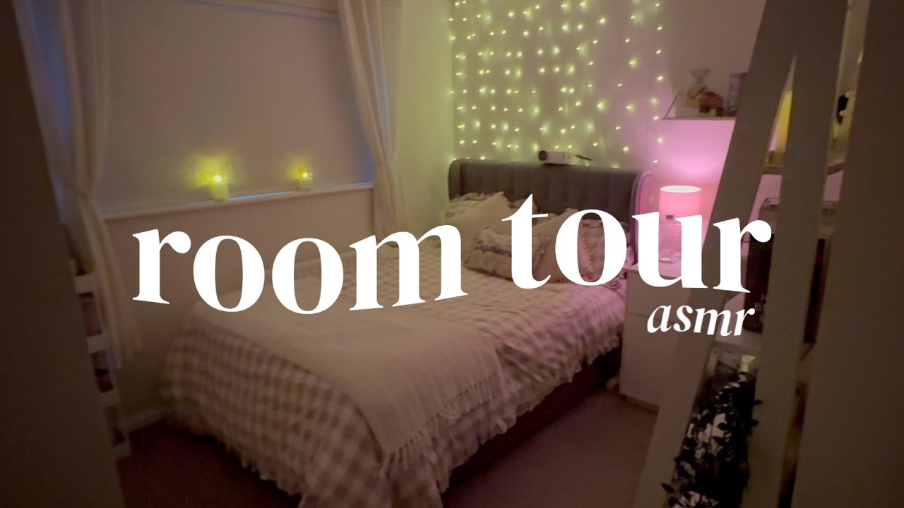 asmr | room tour (lofi tapping, fabric sounds, keyboard triggers)