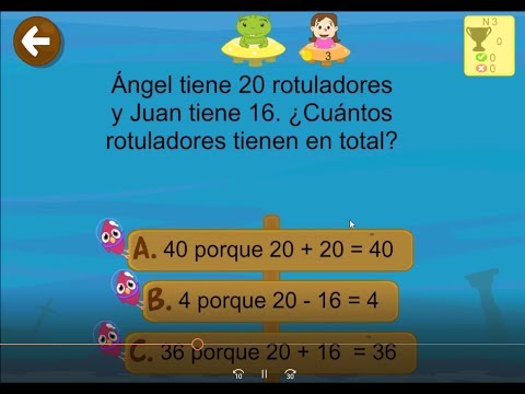 boca Gruñón página Problemas de matemáticas app juegos primaria - YouTube