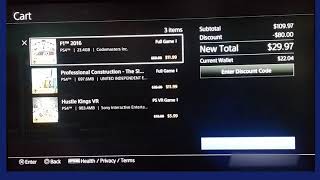 How to remove items from cart in playstation store