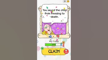 Braindom Level 188 save the child who fell into the hole of the frozen lake.