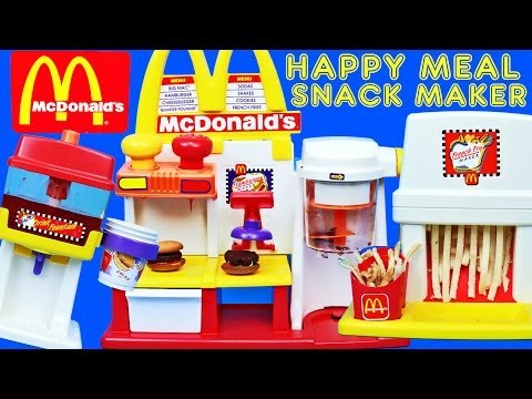 MEGA McDonalds Happy Meal Magic Snack Maker Set Hamburger French Fries &  Drink Makers DisneyCarToys 