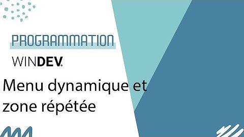 WINDEV : Barre de menu avec une zone répétée