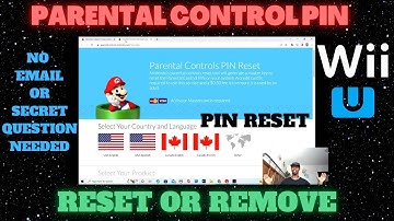 REMOVE A WII U PARENTAL CONTROL PIN