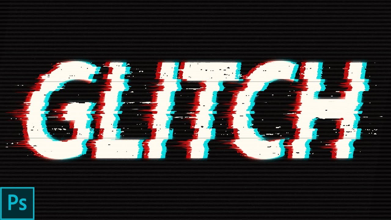 Terrible Draw a picture Lengthen How To Make Glitch text in Photoshop. How To Create Awesome Text Glitch  Effects - Photoshop Tutorial - YouTube