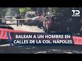 Hombre es atacado a balazos mientras conducía auto de lujo en la colonia Nápoles, Benito Juárez