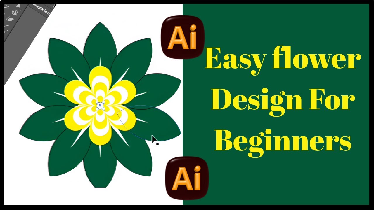 "Easy Flower Design in Adobe Illustrator | Vector Art Tutorial for ...