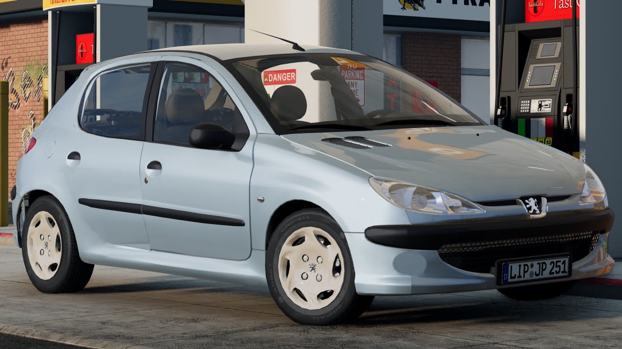 Peugeot 206 (1998) in BeamNG #599 - YouTube