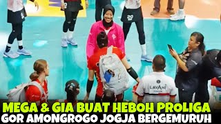 MOMEN MEGAWATI & GIOVANA GIA BUAT GOR AMONGROGO BERGEMURUH