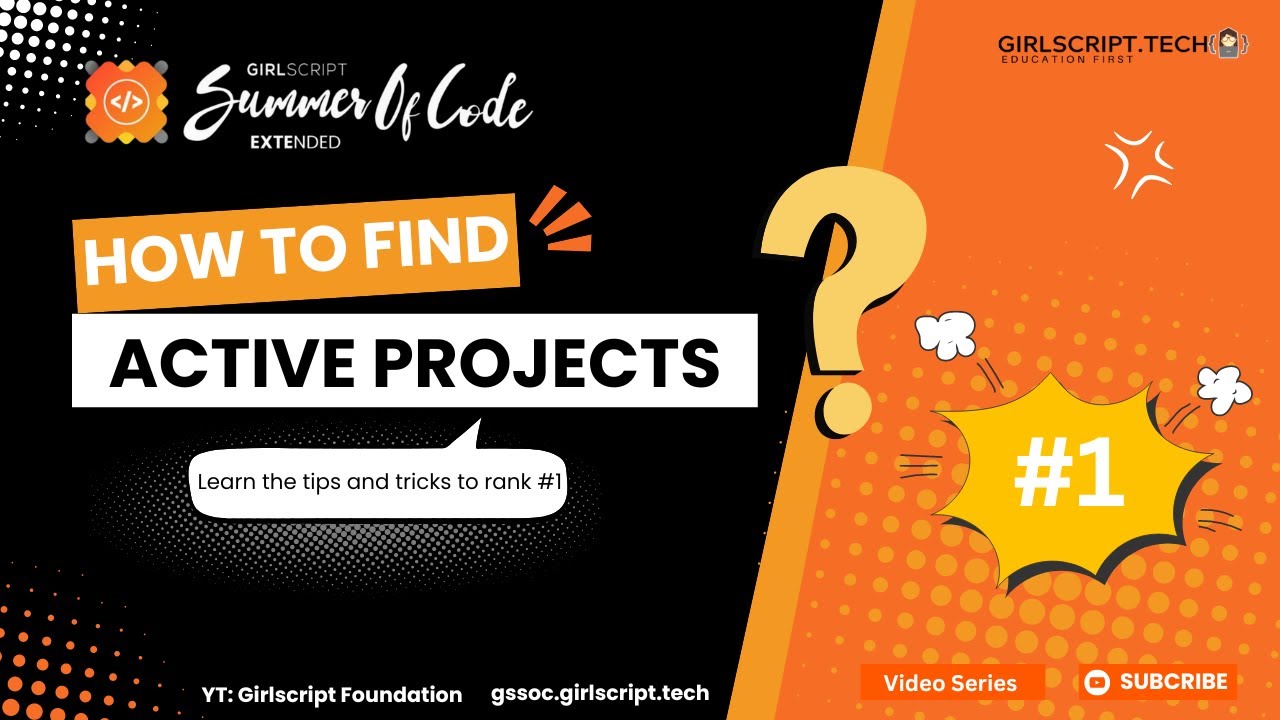 How to find the Active Projects on GSSOC - YouTube