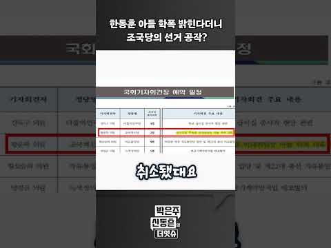 [더잇슈] 한동훈 아들 학폭 밝힌다더니 조국당의 선거 공작?