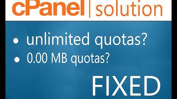 0 disk usage & Unlimited quotas cPanel/WHM (FIXED)