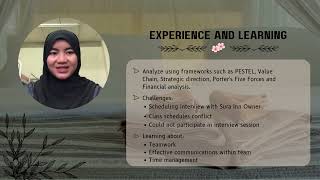 MAF671 INTEGRATED CASE STUDY CRITICAL REFLECTION VIDEO ASSIGNMENT  (SULAM)