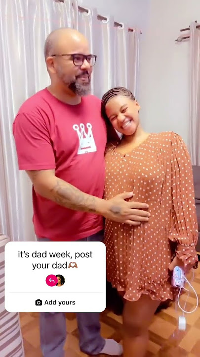 Paula Kajala's Dad Touching Her Baby Bump
