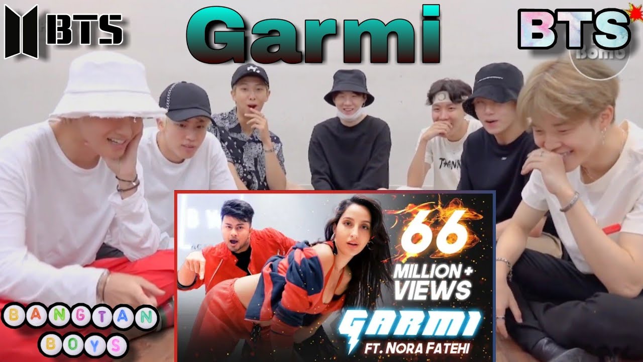 BTS REACTION VIDEO ON BOLLYWOOD HIT SONG DANCE COVER ( GARMI ) FT. BTS @awez_darbar