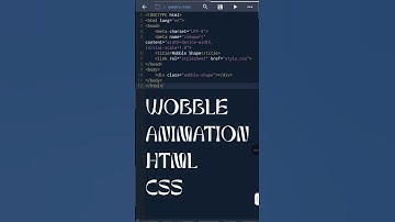 WOBBLE | ANIMATION | HTML | CSS | #shorts #html