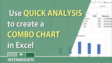 Use Quick Analysis in Excel to create a Combo Chart by Chris Menard