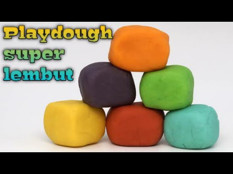 Cara membuat playdough super lembut || plastisin || cara membuat malam mainan