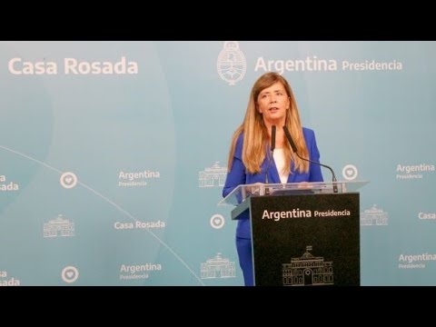 Conferencia de prensa de la portavoz de la Presidencia, Gabriela Cerruti.