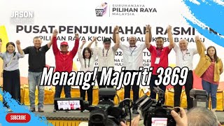 [RASMI] Calon Pakatan Harapan Pang Sock Tao menang di PRK Kuala Kubu Bharu