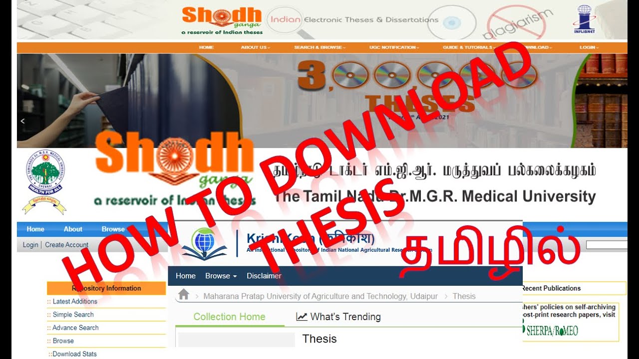 thesis in tamil words