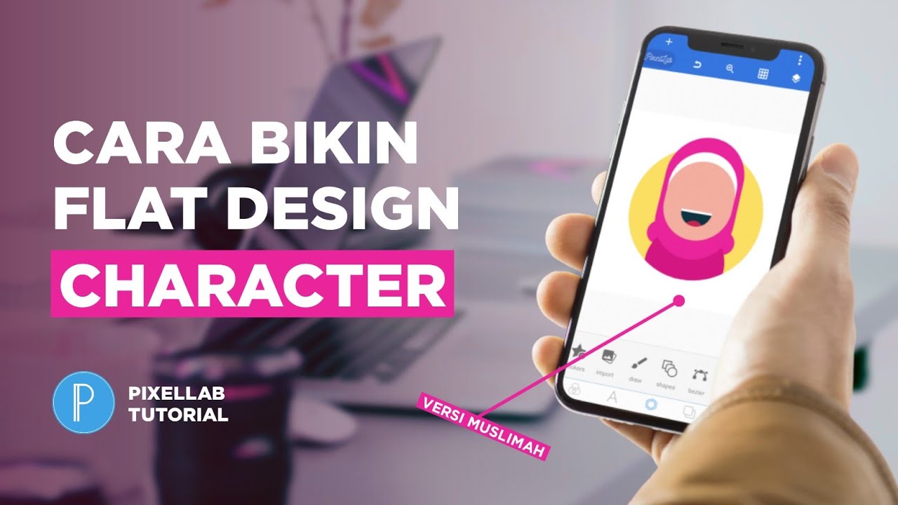 Cara Membuat Flat Design Character Illustration Versi Muslimah Di Pixellab | Aziz Pict