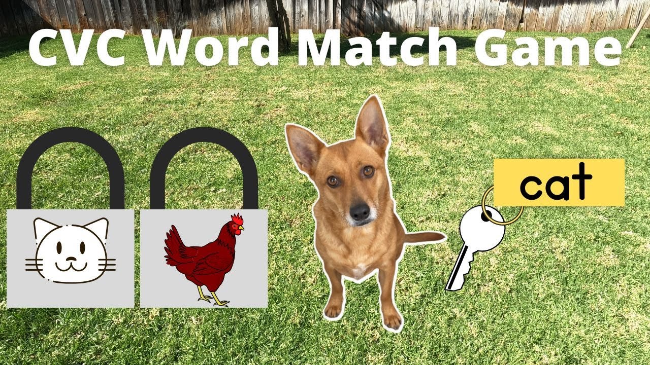 Professor Ginger and the CVC Word Matching Game - Blending CVC Animal Words  - Fun Literacy Activity - YouTube