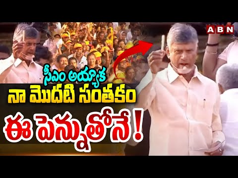 సీఎం అయ్యాక నా మొదటి సంతకం ఈ పెన్ను తోనే ! || Chandrababu On Mega DSC Notification || ABN - ABNTELUGUTV