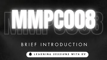 Brief Introduction MMPC008 Information Systems for Managers | IGNOU MBA | Learning Session with RV |