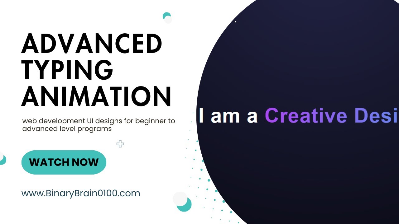Advanced Typing Text Animation Using HTML CSS Javascript || web ...
